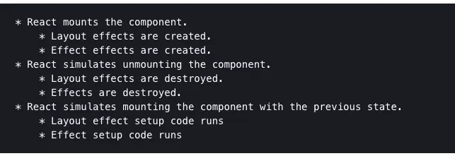 Mounts after React 18