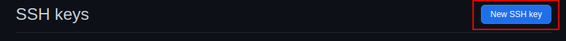 New SSH key